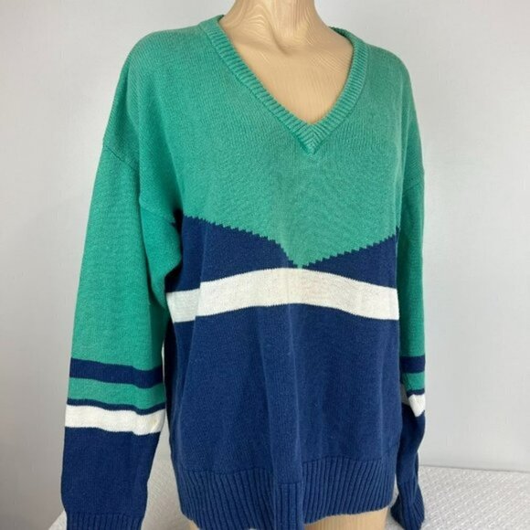 Vintage 1980s Tail ramie Cotton Graphic Pullover - Abstract Cozy Vibes 80s - Picture 10 of 11